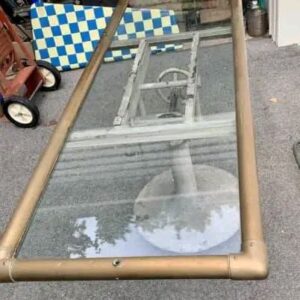 Brass and Glass Embalming Table